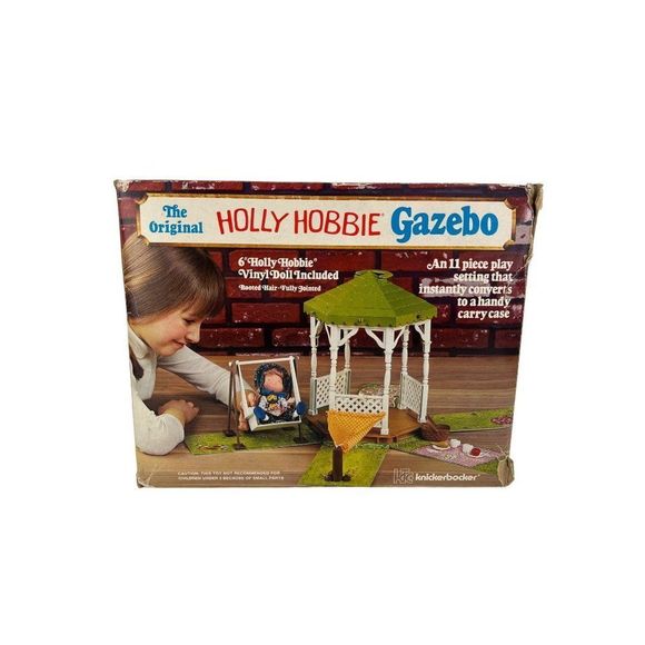 Vintage Holly Hobbie Fold Up Gazebo in Original Box Doll Only Hammock Swing - Picture 1 of 12